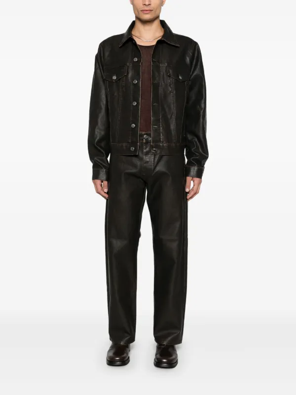 パンツ sunflower leather pants Sunflower Loose Trousers | Brown | FARFETCH