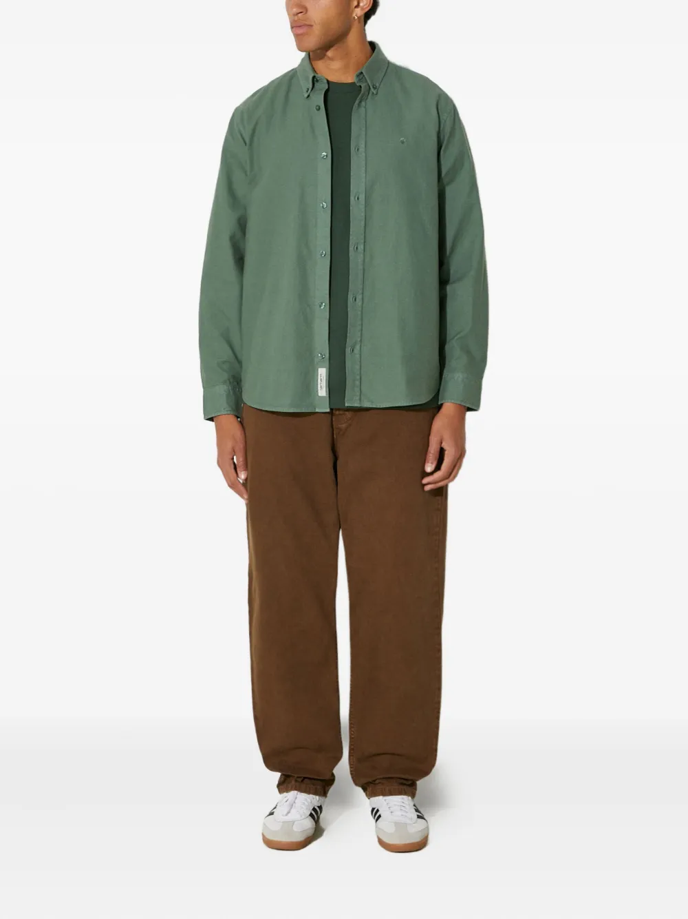 Carhartt WIP logo-patch jeans - Bruin