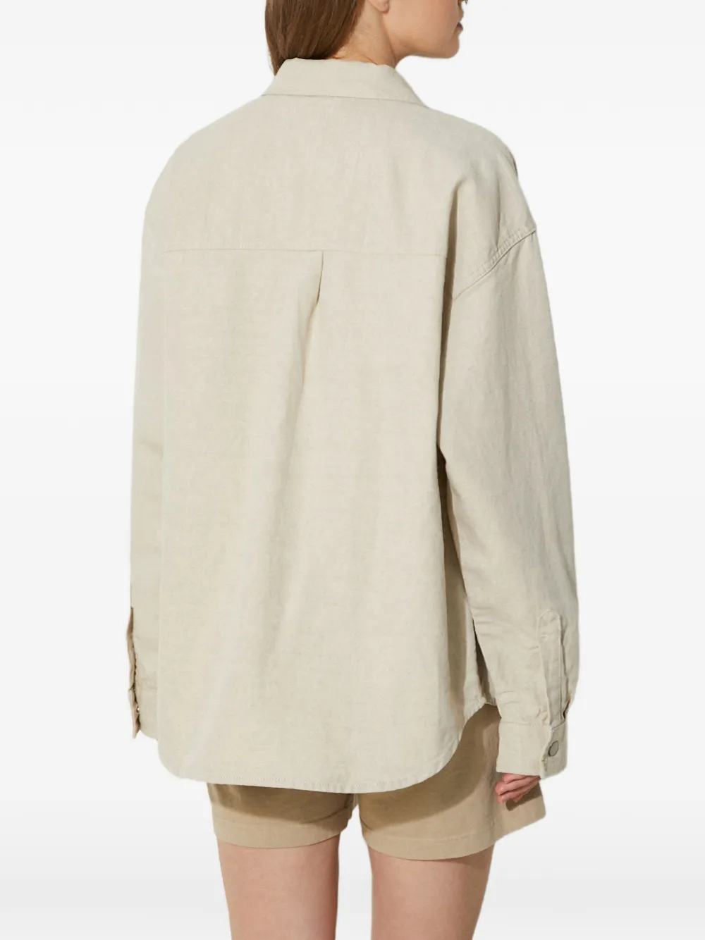 Carhartt WIP Shirtjack met opgestikte zak en knoop Beige