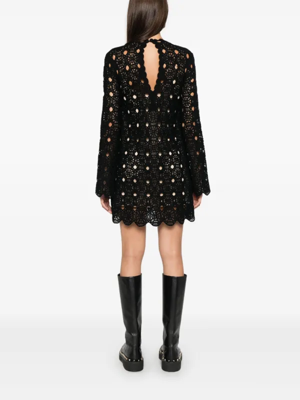 新品タグ付きSサイズ Trois Logo Knit Mini Dress Trois Logo Knit Mini Dress/BLACK S（Trois Logo Knit 力強く
