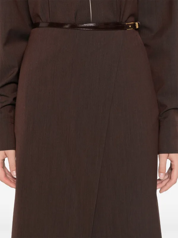 Philosophy Di Lorenzo Serafini Wrap Skirt | Brown | FARFETCH BN