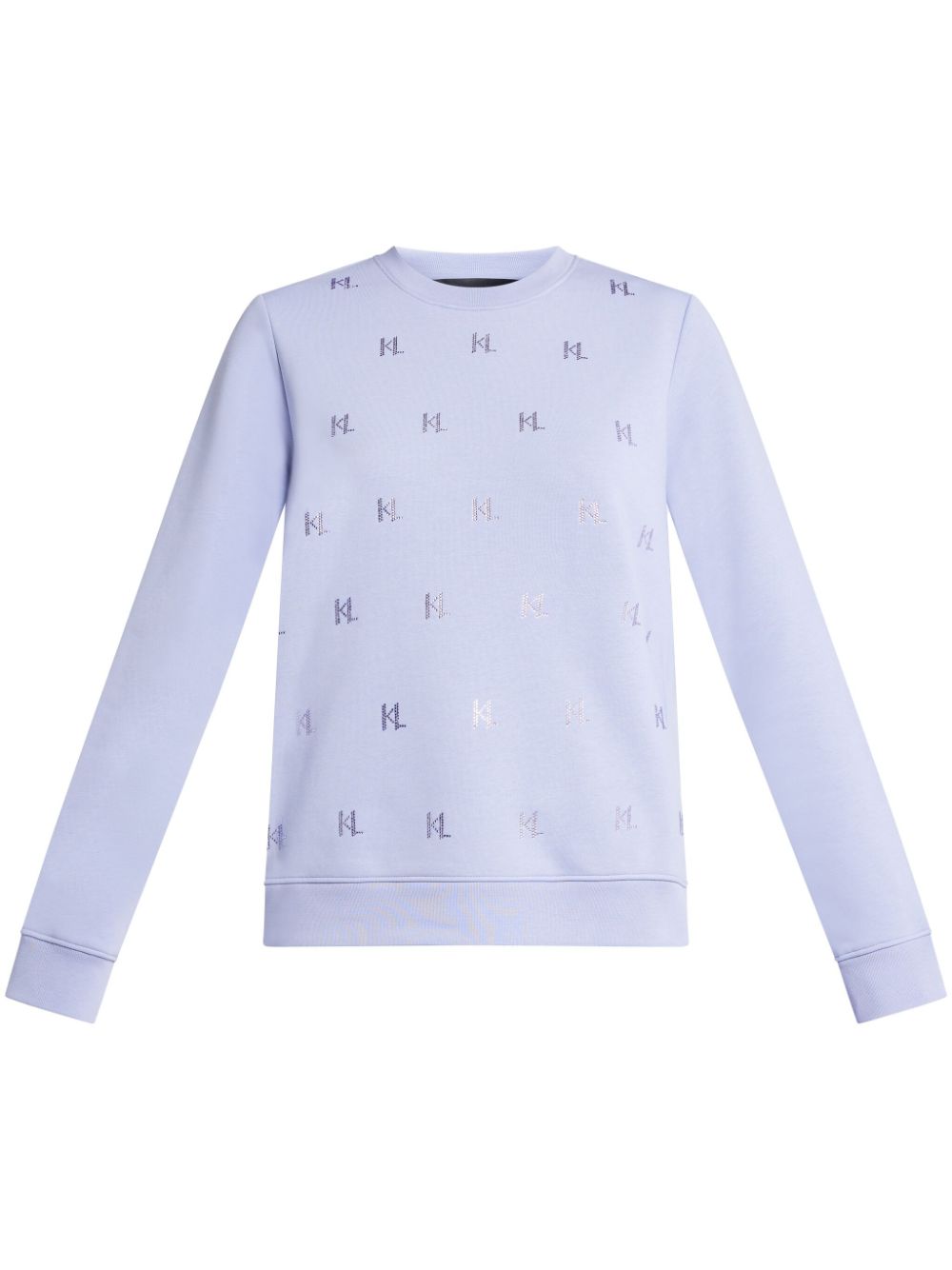 KL-monogram rhinestoned sweatshirt