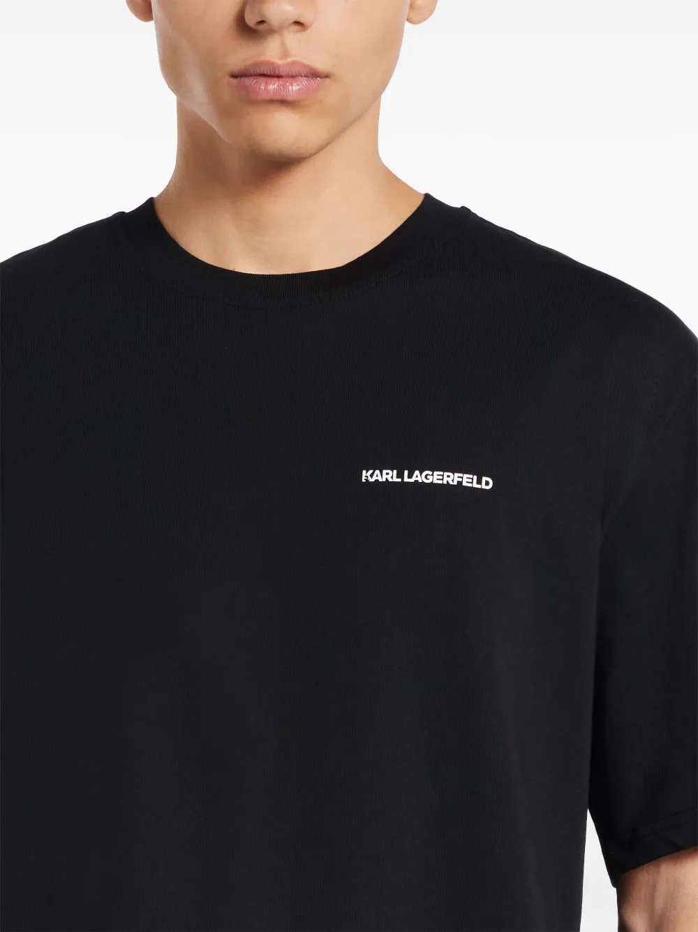 Karl Lagerfeld T-shirt met logoprint Zwart