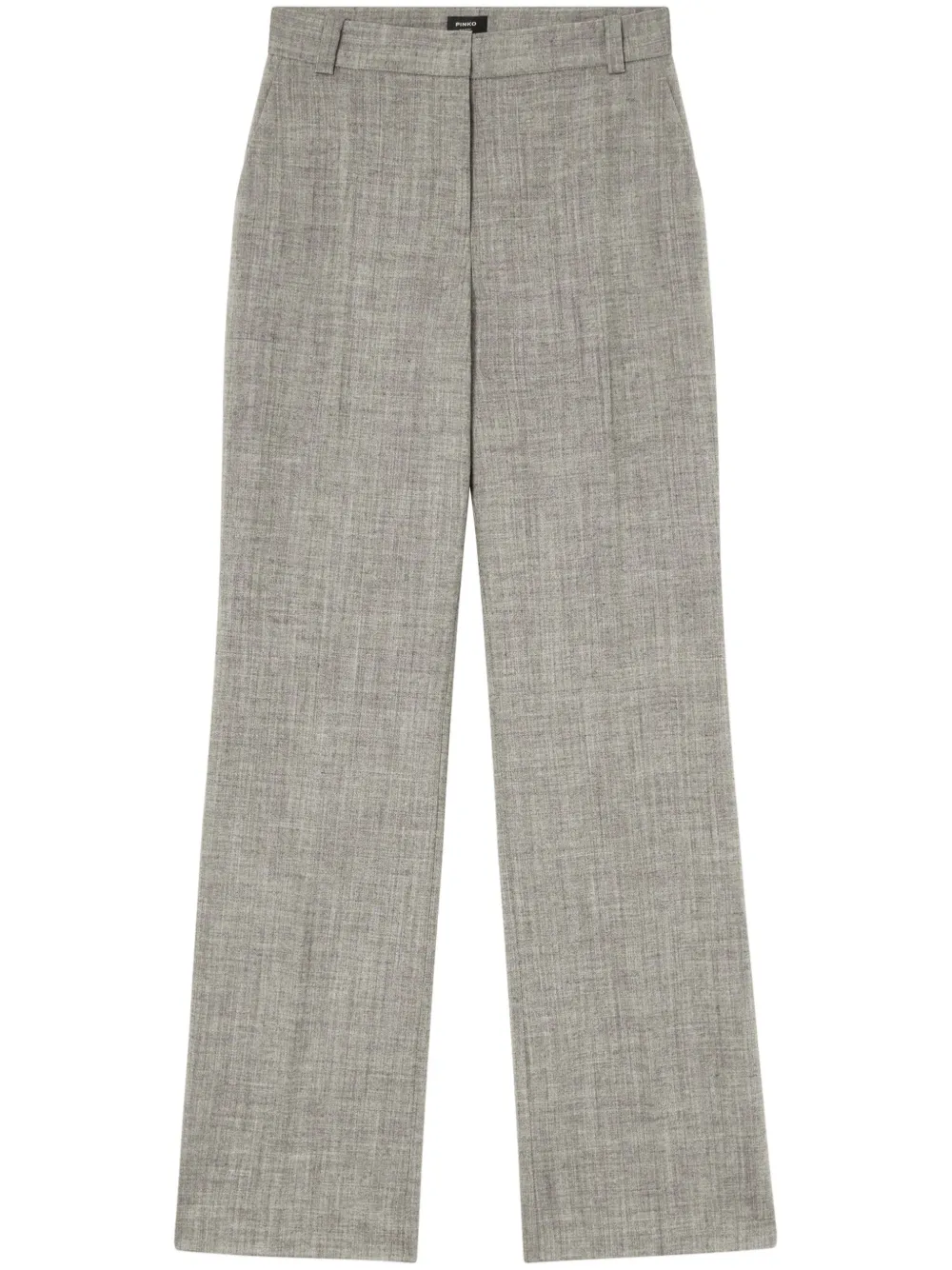 Pinko Straight Trousers In Frescolana With Pockets In Brown