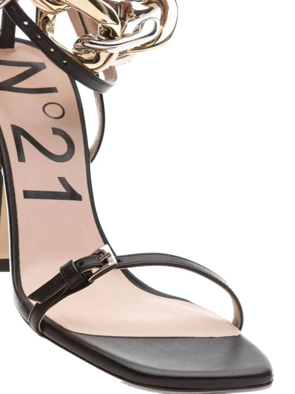 N°21 Chain Heeled Sandals In Multi