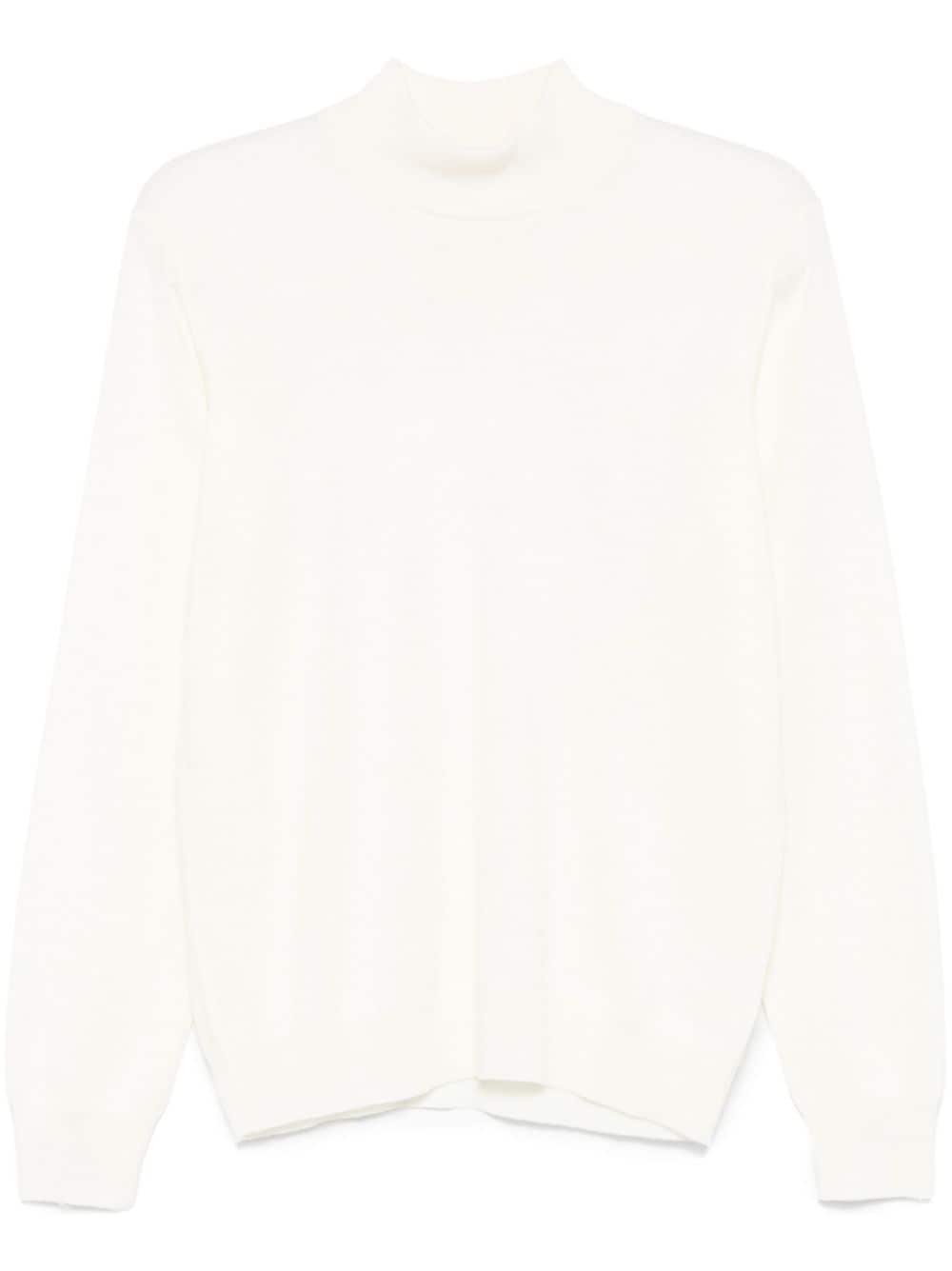 Shop Tagliatore Wool Sweater In White