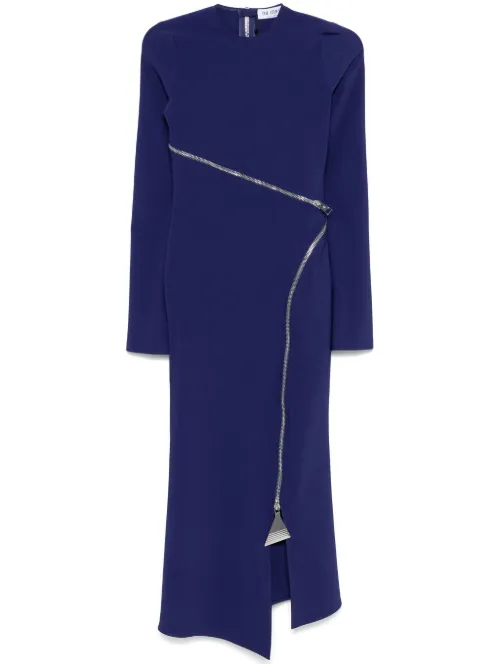 Robe mi-longue à détail zippé - The Attico - Modalova
