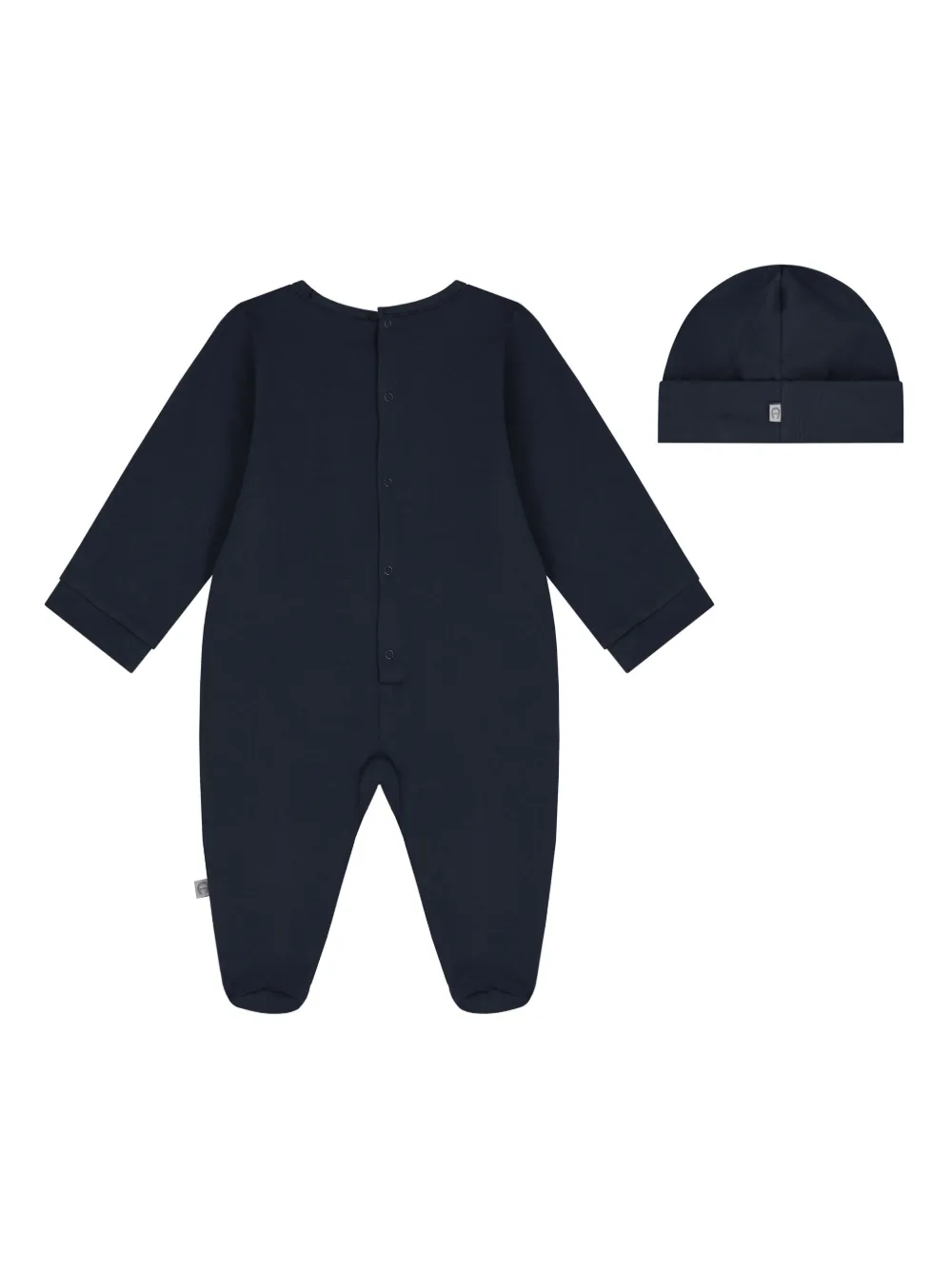 Aigner Kids logo-print babygrow set - Blauw