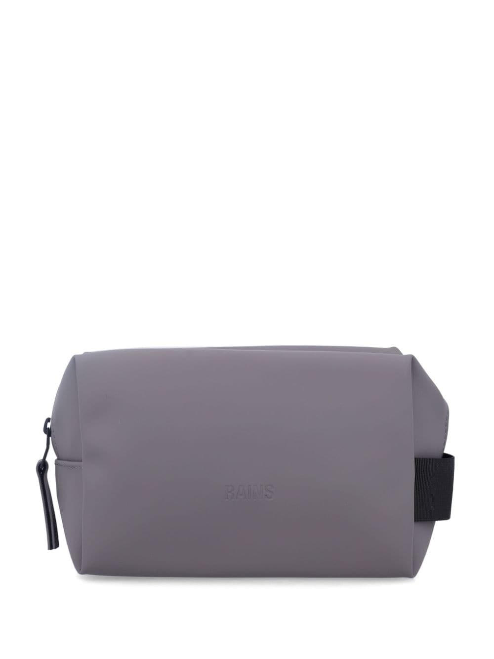 Rains logo-debossed wash bag - Grey