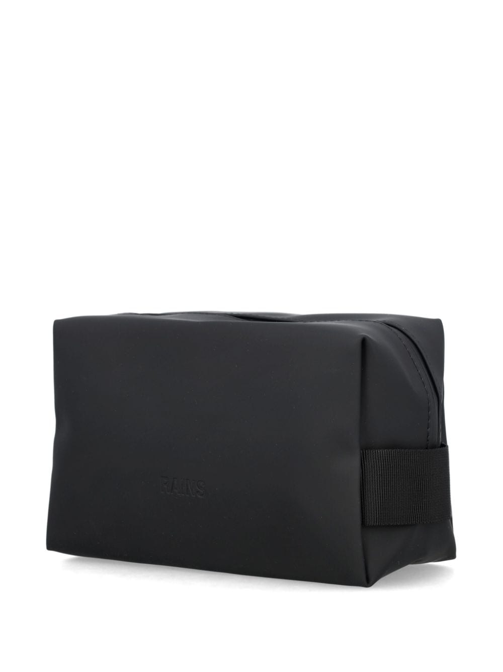 Shop Rains Logo-debossed Wash Bag In Black