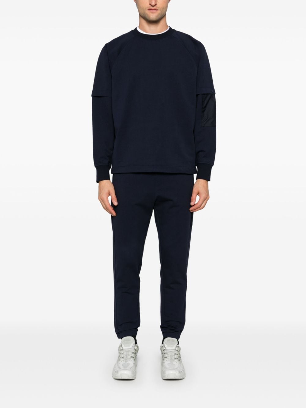 Shop C.p. Company Crew-neck Sweatshirt In Blue