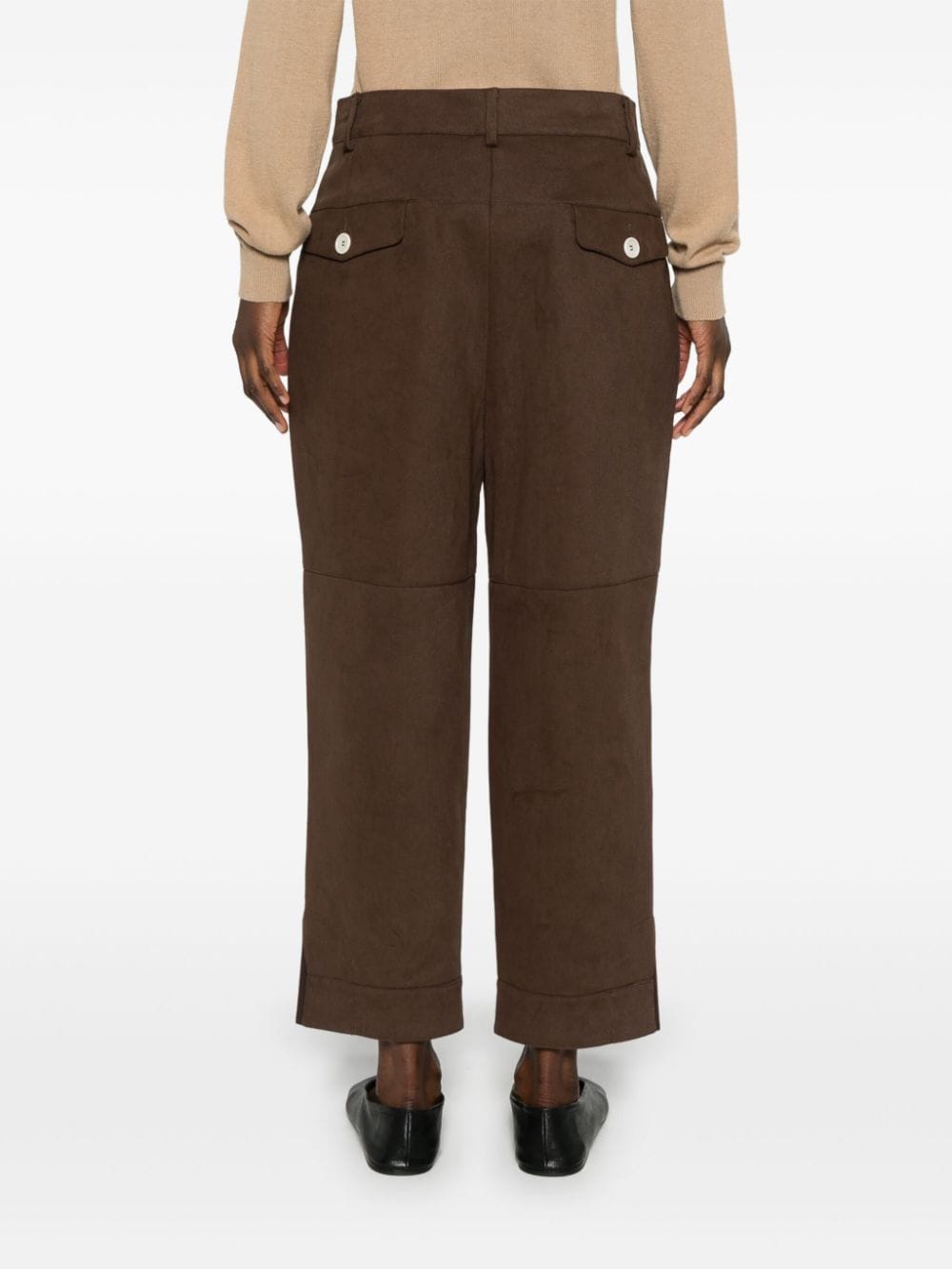 Shop Jejia John Trousers In Brown