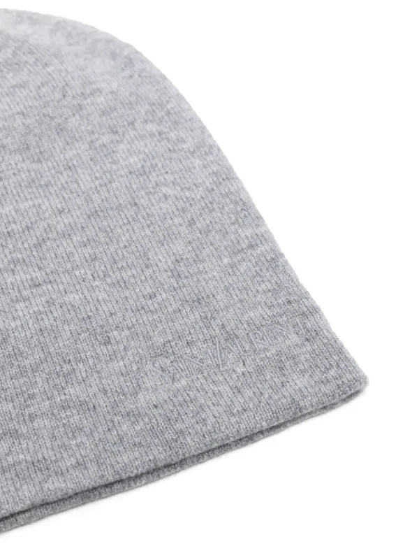 Saint Laurent ロゴ カシミアビーニー | グレー | FARFETCH JP