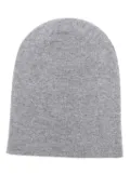 Saint Laurent embroidered-logo cashmere beanie hat - Grey