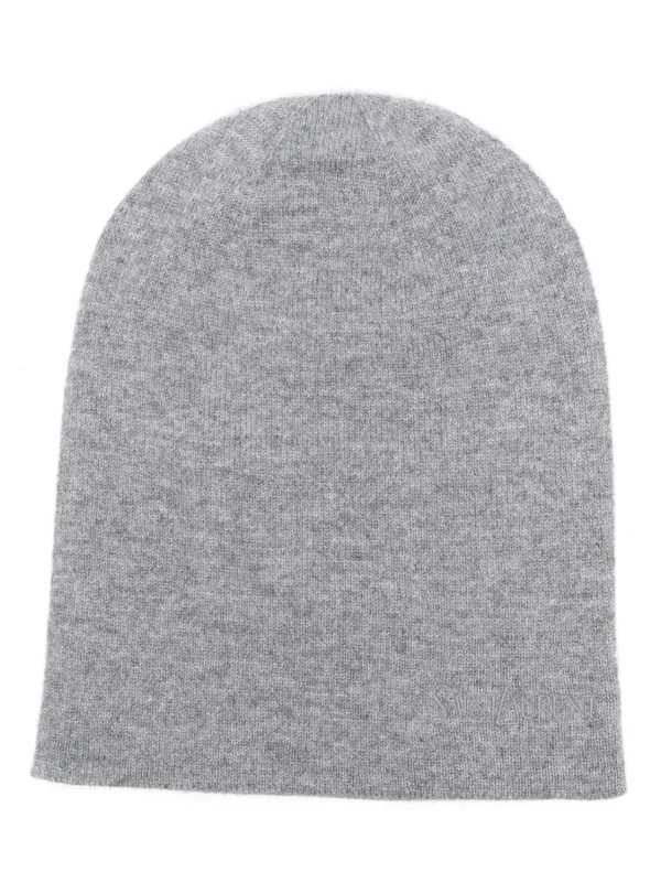 アクセサリーその他 SAINT LAURENT LOGO EMBROIDERED BEANIE IN CASHMERE SAINT LAURENT embroidered beanie in cashmere | Saint Laurent
