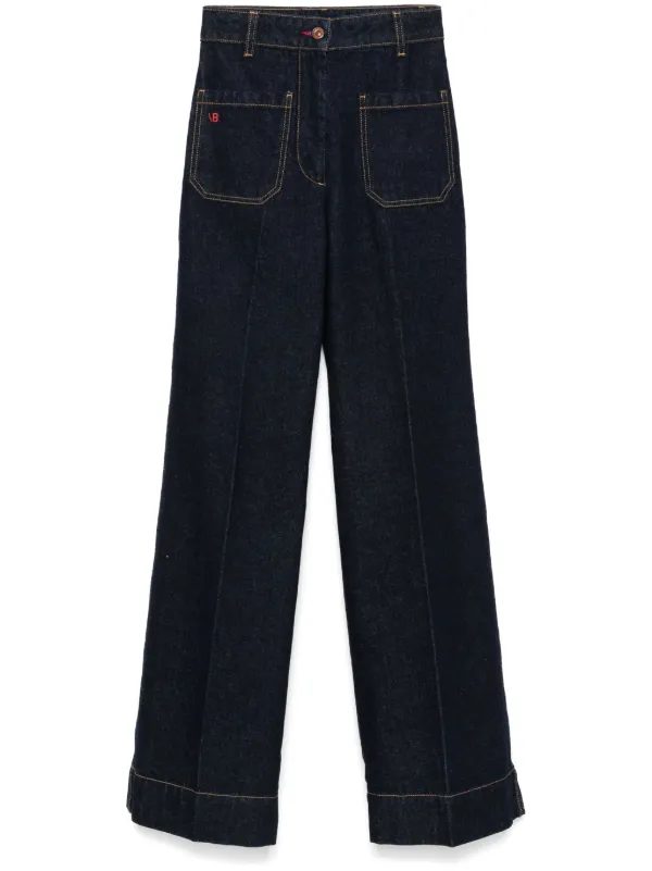 デニム・ジーパン VICTORIA BECKHAM 'Alina' jeans Blue Alina High Waisted Jean In Worn Blue Wash | Designer Jeans