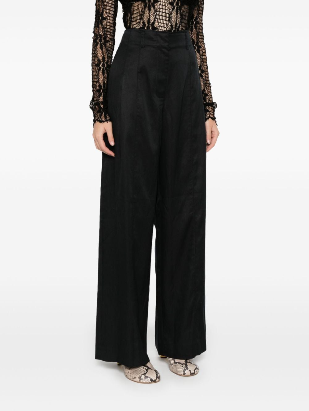 Shop Ulla Johnson Delvine Trousers In Black