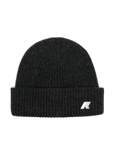 K Way Kids logo-appliqué beanie