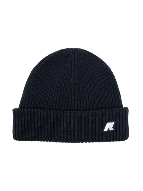 K Way Kids logo-appliqué beanie