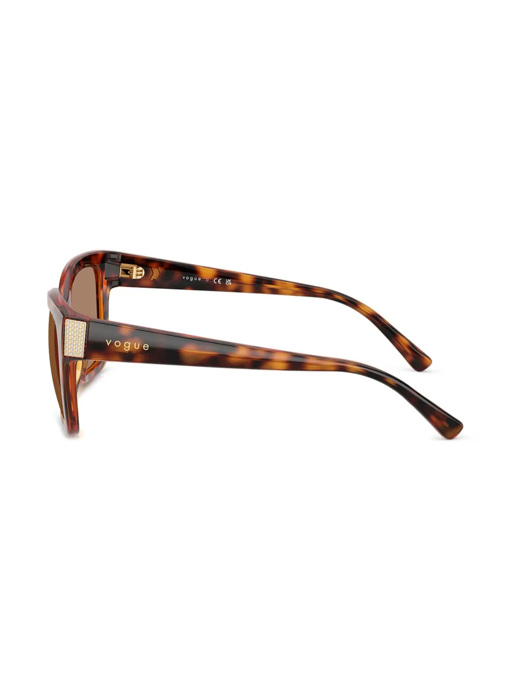 Vogue Eyewear Zonnebril met rechthoekig montuur Bruin
