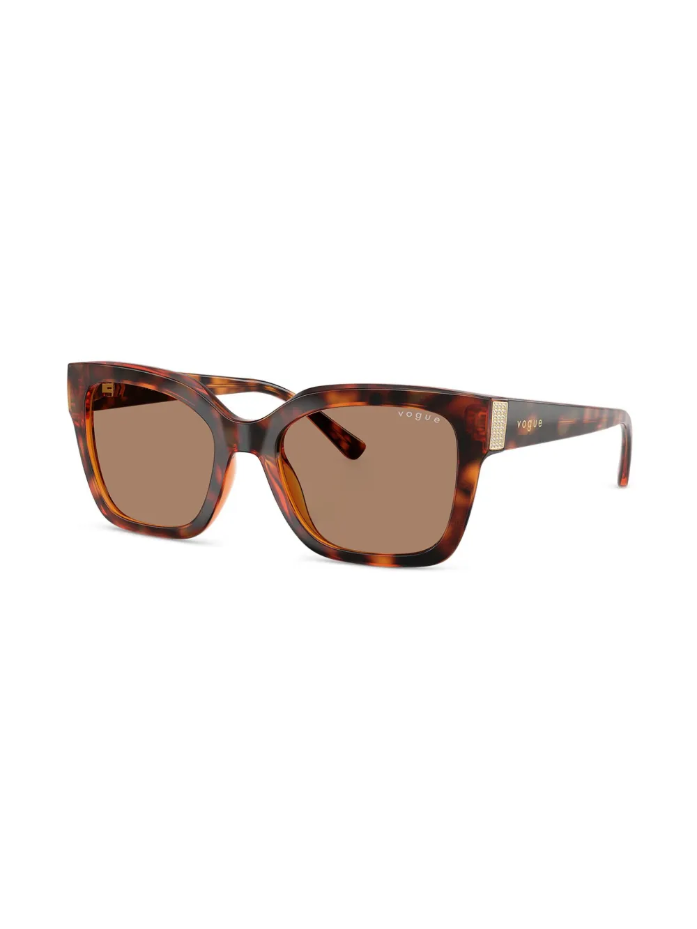 Vogue Eyewear Zonnebril met rechthoekig montuur - Bruin
