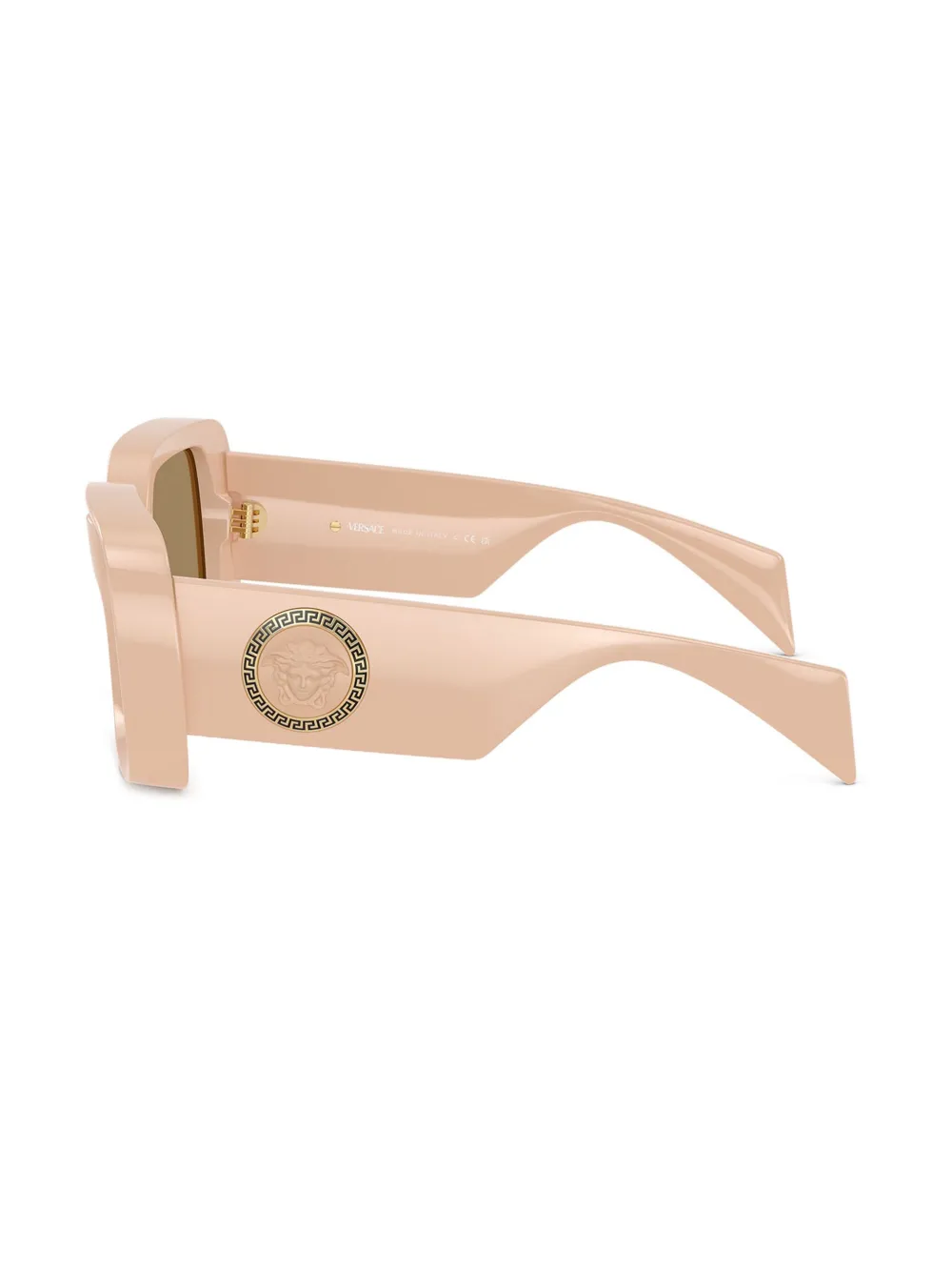 Versace Eyewear Zonnebril met Medusa plakkaat Beige
