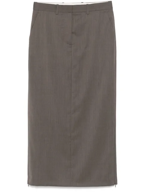Helmut Lang zipped maxi skirt