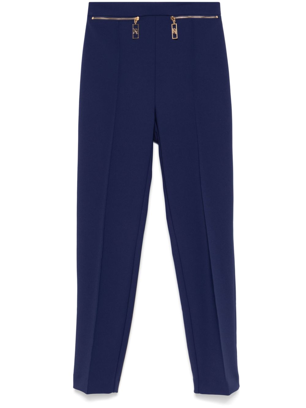 Elisabetta Franchi straight-leg crepe trousers - Blue