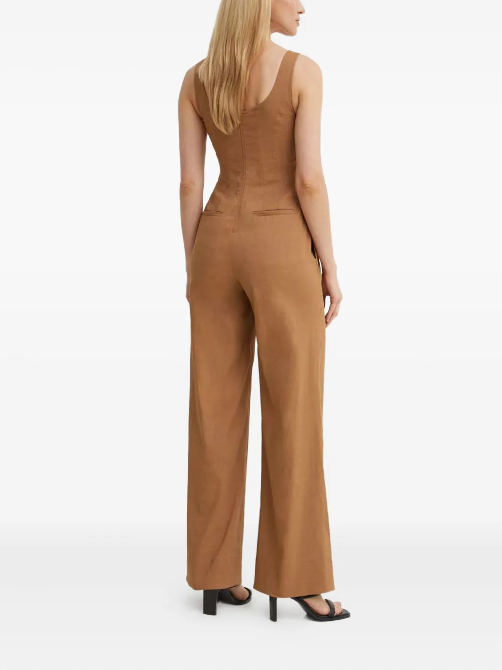 A.l.c Scoop-neck Jumpsuit In Brown