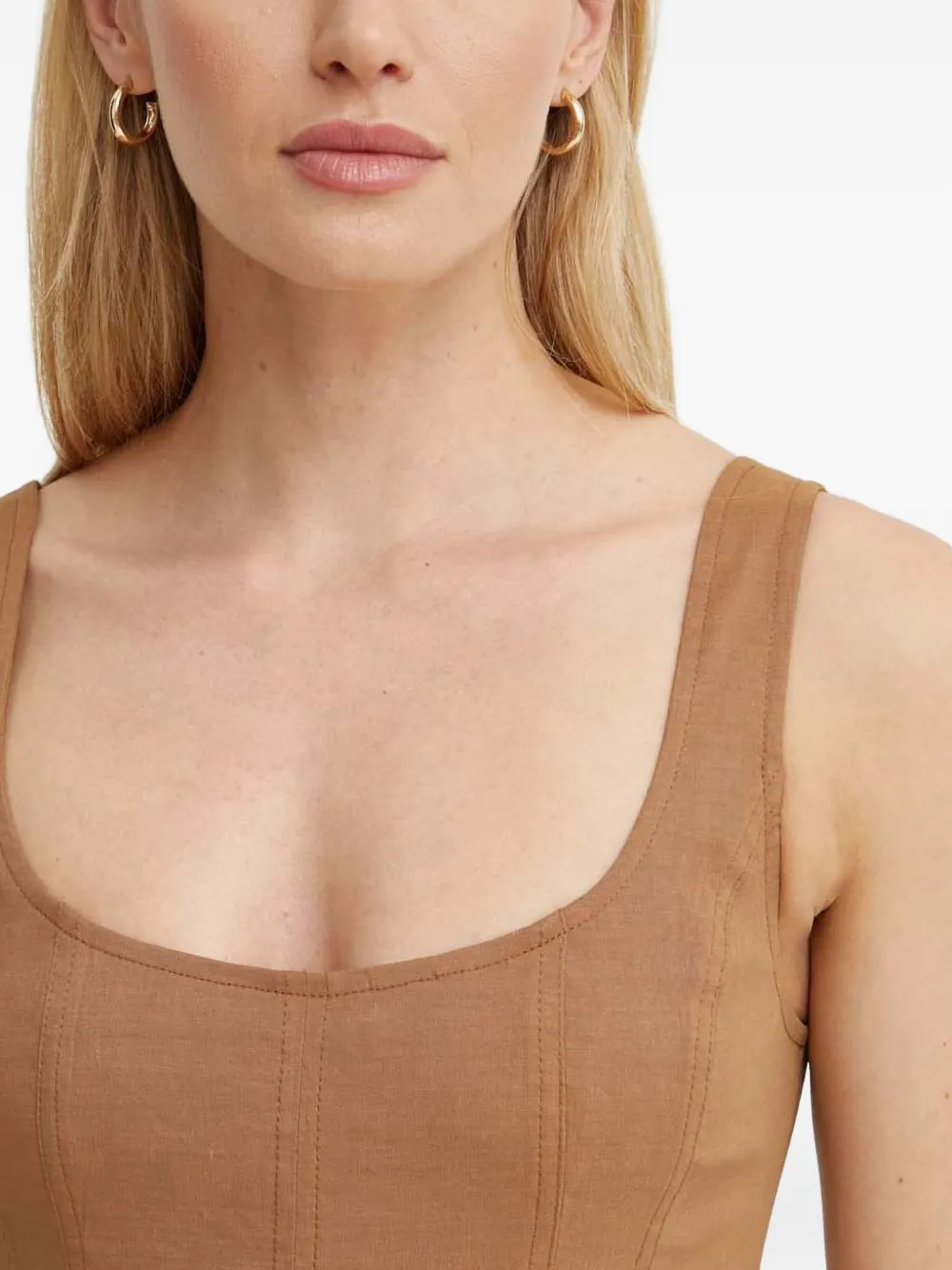 A.l.c Scoop-neck Jumpsuit In Brown