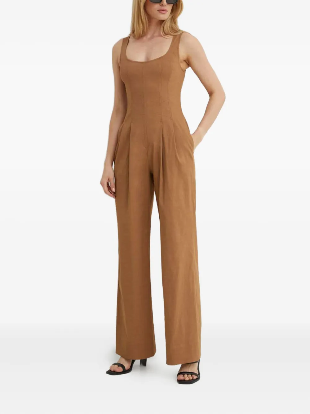 A.L.C. scoop-neck jumpsuit - Bruin