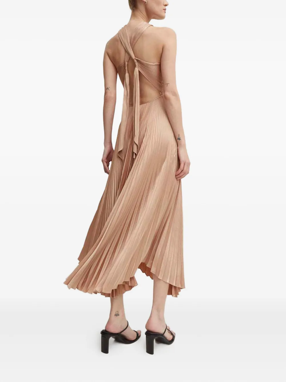 A.L.C. Athena geplooide maxi-jurk Beige