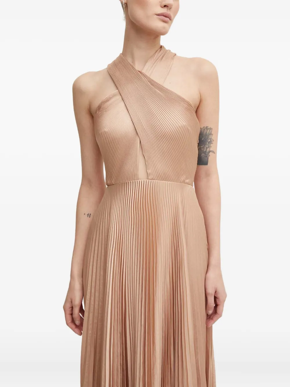 A.L.C. Athena geplooide maxi-jurk Beige