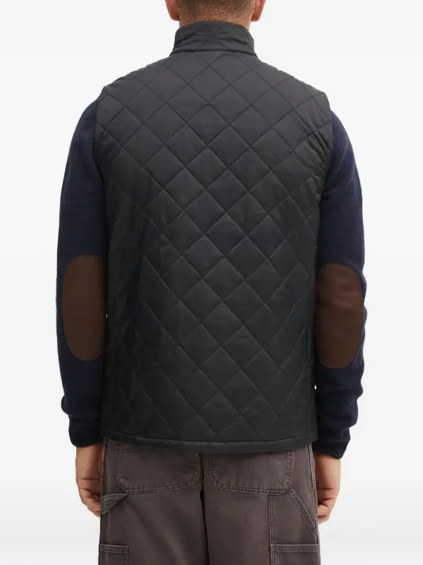 Barbour キルティングジレ | ブラック | FARFETCH JP