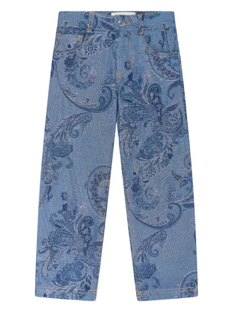 ETRO KIDS Calça jeans com estampa paisley
