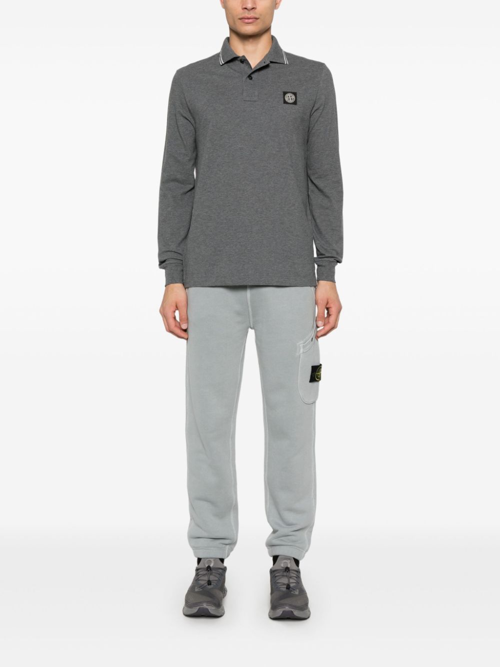 Stone Island Poloshirt met Compass-logopatch - Grijs