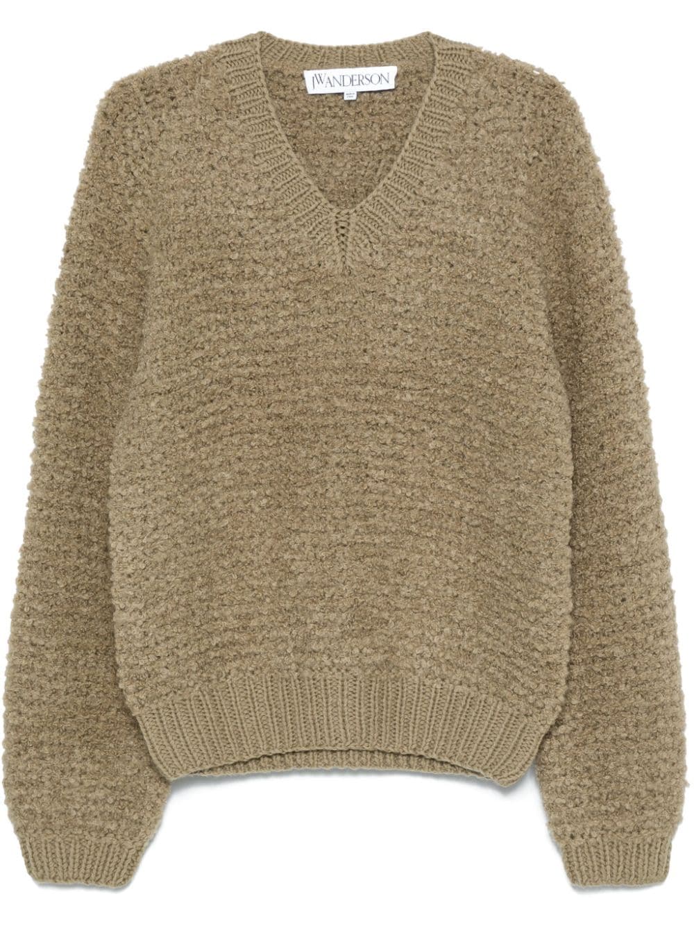 bouclé V-neck sweater