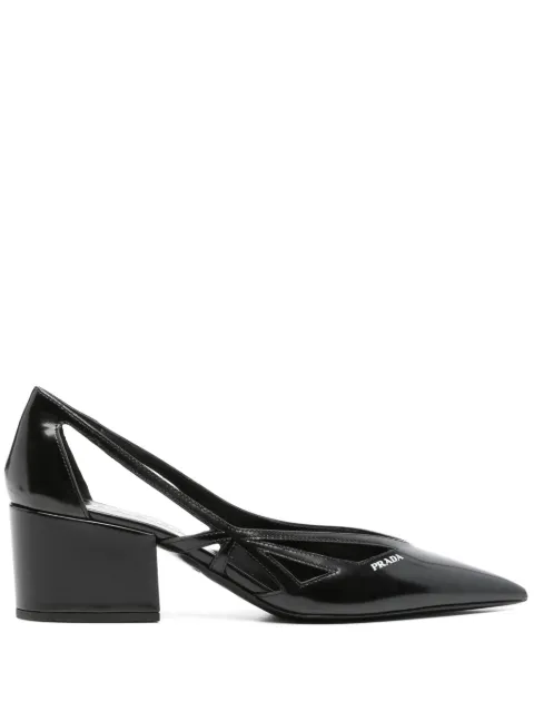 Prada 55mm debossed-logo pumps