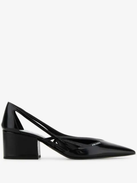 Prada 55mm debossed-logo pumps