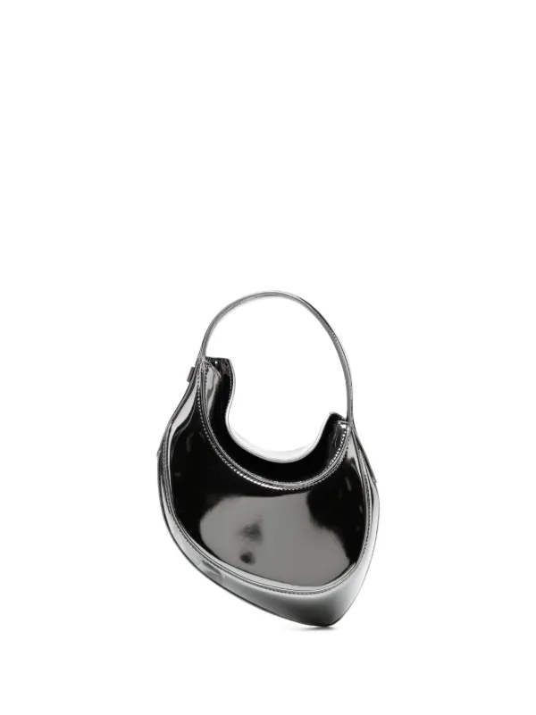 Mugler Mini Smooth Spiral Curve 02 Bag in Silver