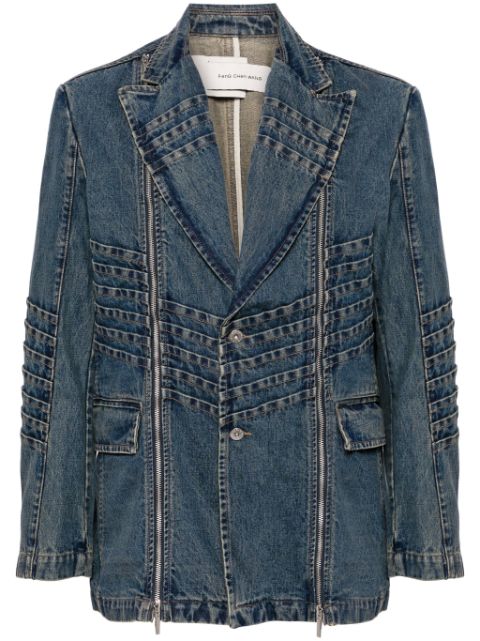 Feng Chen Wang multi seam denim blazer