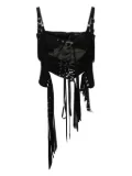 Mugler buckled corset - Black