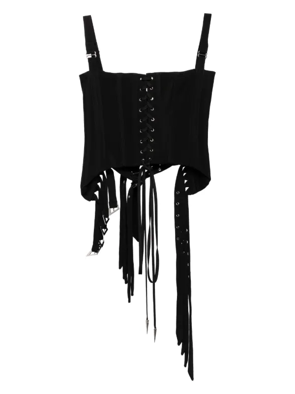 【関税込み】Fleur du Mal ブラック Hamptons コルセット Mugler バックル コルセット | ブラック | FARFETCH JP