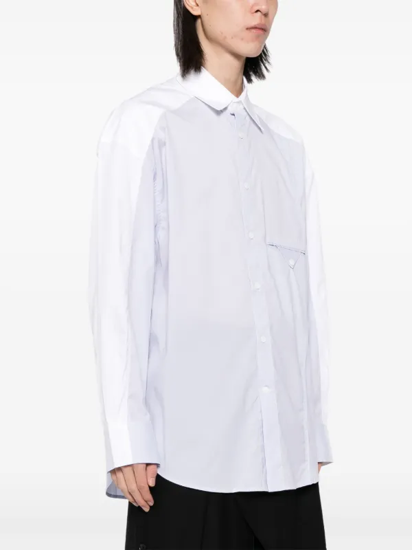 【関税込み】Feng Chen Wang ホワイト パネル スウェットシャツ Feng Chen Wang Panelled Shirt | White | FARFETCH