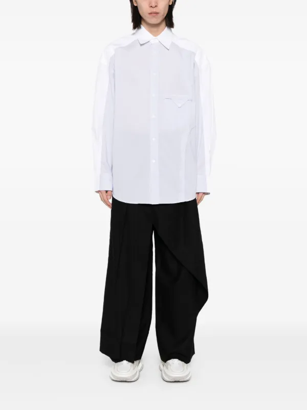 【関税込み】Feng Chen Wang ホワイト ディストレス Tシャツ Feng Chen Wangのホワイト ディストレス 長袖Tシャツがセール中