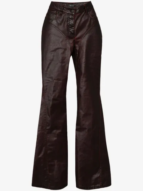 Mugler waxed flared jeans