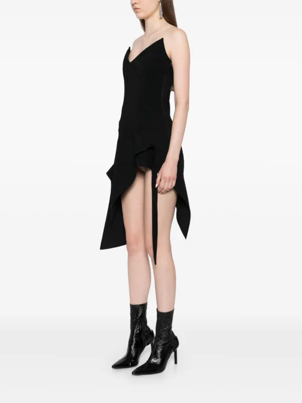 【関税込み】Mugler ブラック パネル ミニドレス Mugler ミニドレス | ブラック | FARFETCH JP