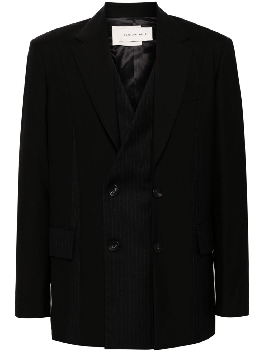 pleated tailored blazer