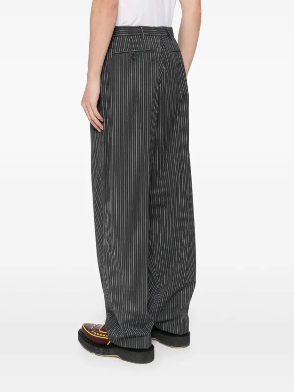 Marni ストライプ パンツ | ブラック | FARFETCH JP