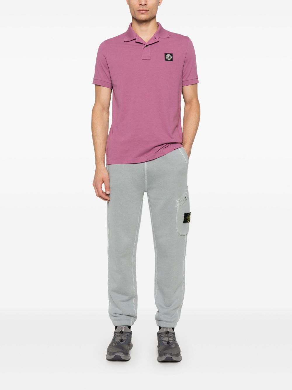 Stone Island Poloshirt met Compass-logopatch - Roze